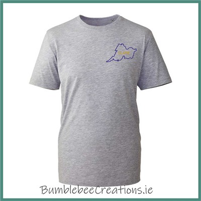 County Outline Organic Cotton Grey Marl Tshirt
